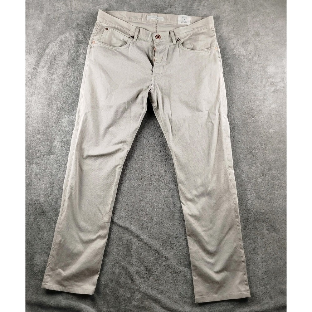Billy Reid Jeans MSL-ALA Mens 32x31 Slim‎ Cut Tan Beige Denim Pants Made In USA